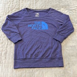 The North Face 3/4 Sleeve Top, T-Shirt, Logo, Blue, Size S